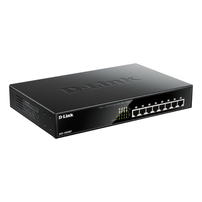 D-LINK SWITCH 8 PORTE GIGABIT POE DESKTOP RACK MOUNTABLE [DGS-1008MP]