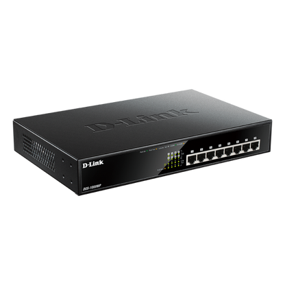 D-Link DGS-1008MP switch di rete Non gestito Gigabit Ethernet (10/100/1000) Supporto Power over Ethernet (PoE) 1U Nero [DGS-1008MP]