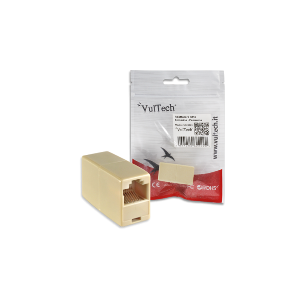 Vultech Adattatore Femmina-Femmina RJ45 [SN20701]