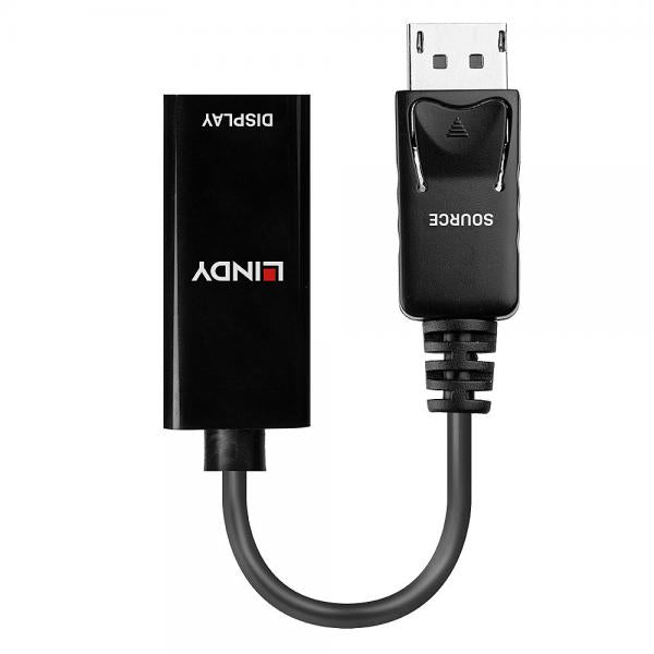 Lindy 41718 cavo e adattatore video 0,15 m DisplayPort HDMI Nero [LINDY41718]