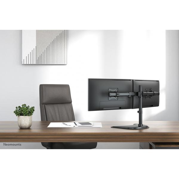 Neomounts 10-27 Inch - Flat screen desk mount - Clamp and Stand - 2 Screens - Black [NM-D335DBLACK]