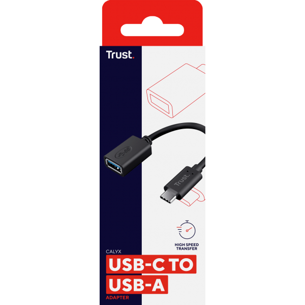 Trust 20967 USB Cable 0.09 m USB C USB A Black [20967] 