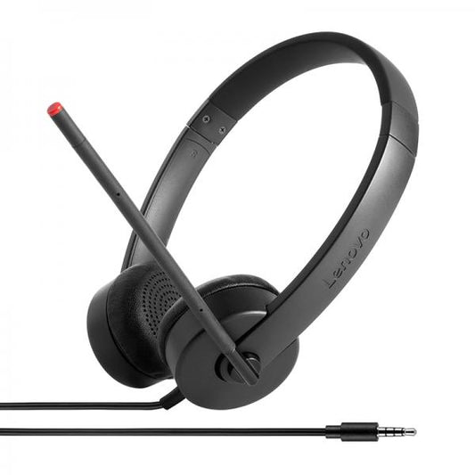 Lenovo Stereo Analog Auricolare Cablato A Padiglione Ufficio Nero [4XD0K25030]