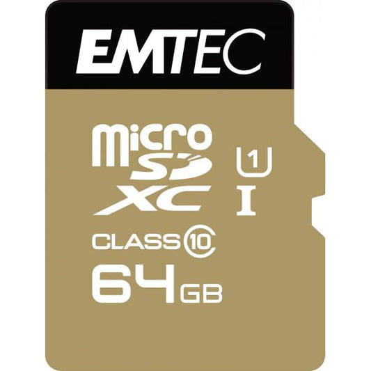 Emtec microSD Class10 Gold+ 64GB MicroSDXC Classe 10 [ECMSDM64GXC10GP]