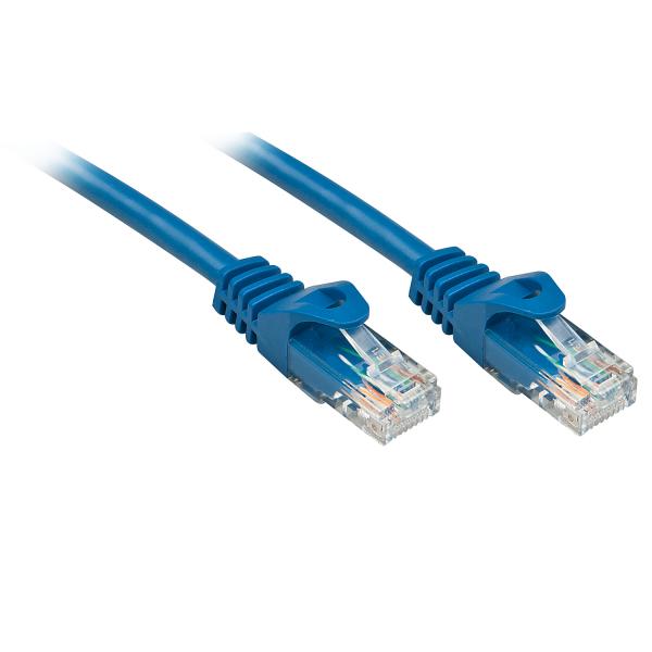 LINDY CAT. NETWORK CABLE 6U/UTP BASIC UNSHIELDED RJ45 CONNECTOR PVC SHEATH 0.3 MT BLUE [48170]