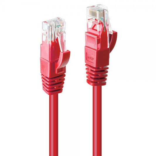 LINDY NETWORK CABLE CAT.6 U/UTP RED, 2M [48033]