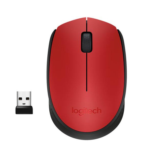 Logitech M171 Red-K mouse Ufficio Ambidestro RF Wireless Ottico 1000 DPI [910-004641]