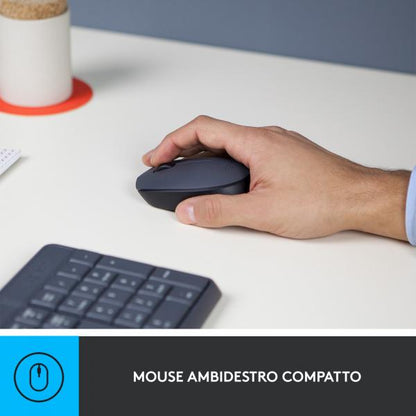 Logitech MK235 Combo de teclado y ratón inalámbricos para Windows, receptor unificador USB inalámbrico de 2,4 GHz, 15 teclas FN, batería de larga duración, compatible con PC, portátil [920-007913]