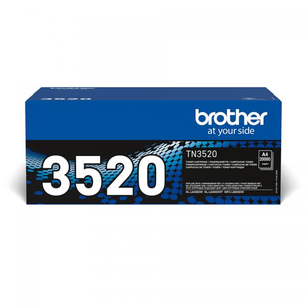 Brother TN-3520 cartucho de tóner 1ud Original Negro [TN3520]