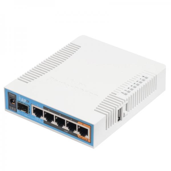 MikroTik, hAP ac, hAP ac with 720MHz CPU, 128MB RAM, 5x Gigabit LAN, built, in 2.4Ghz 802.11b/g/n three chain wireless with integrated antennas, built, in 5Ghz 802.11ac three chain wireless [RB962UiGS-5HacT2HnT]