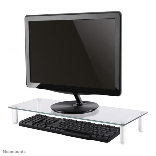 Neomounts Monitor Riser - Height ajustable: 8 cm - Transparant [NSMONITOR10]