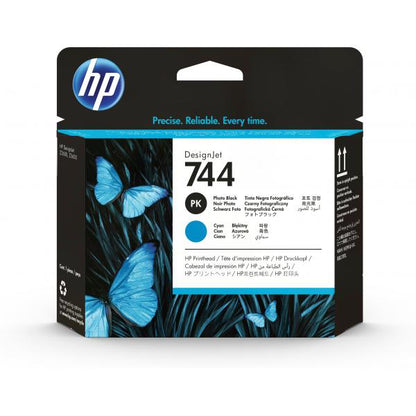 HP CART INK 744 CIANO + NERO FOTO [F9J86A]