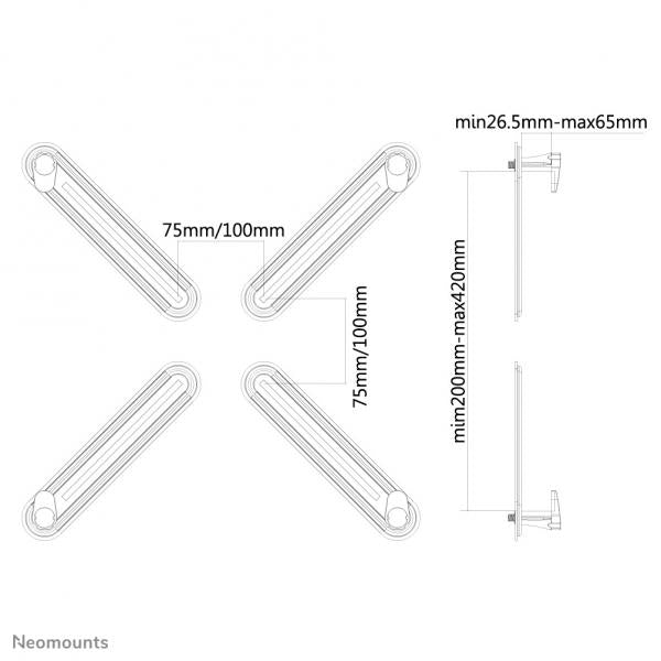 Neomounts Monitor kit adattatore [FPMA-VESANON]