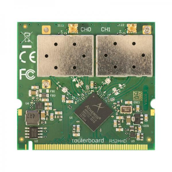 MikroTik, 802.11a/b/g/n High Power Dual Band MiniPCI card with MMCX connectors R52HnD [R52HnD]