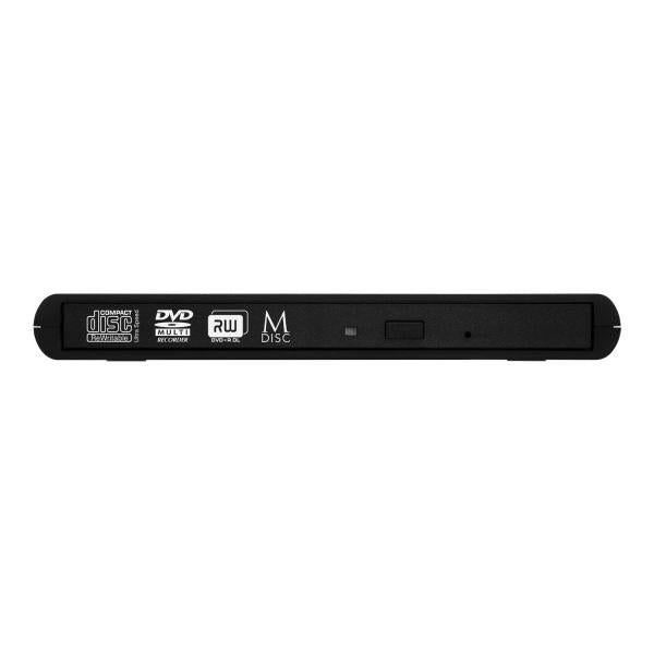 Unidad de disco óptico Verbatim Slimline CD/DVD DVD-RW negro [98938]