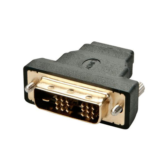 Lindy 41228 adattatore per inversione del genere dei cavi HDMI-A FM DVI-D M Nero [LINDY41228]