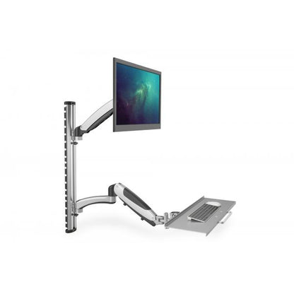 Digitus Workstation (Monitor - Keyboard) Wall Mount 27 inch - 6 kg - VESA 75x75 - 100x100 - silver [DA-90354]