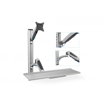 Digitus Workstation (Monitor - Keyboard) Wall Mount 27 inch - 6 kg - VESA 75x75 - 100x100 - silver [DA-90354]