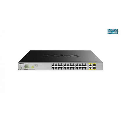 D-LINK SWITCH 24 PORTE GIGA POE + PORTE COMBO 1000BASE-T/SFP RACK MOUNTABLE [DGS-1026MP]