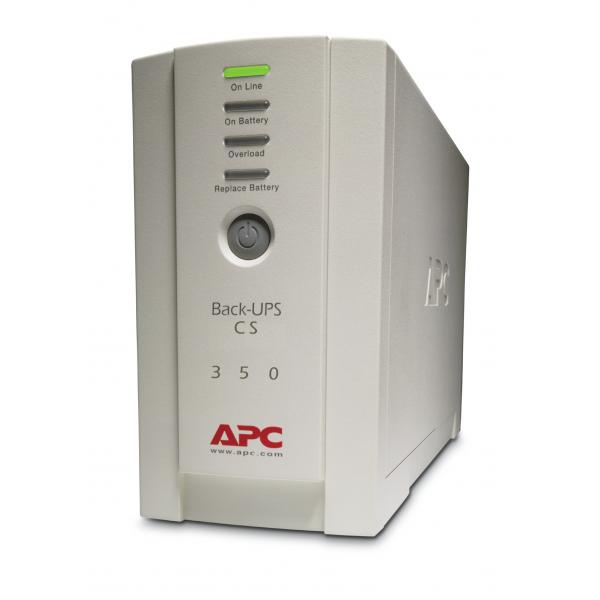 APC Back-UPS Sistema de alimentación ininterrumpida (UPS) En espera (fuera de línea) 0,35 kVA 210 W 4 salidas CA [BK350EI]