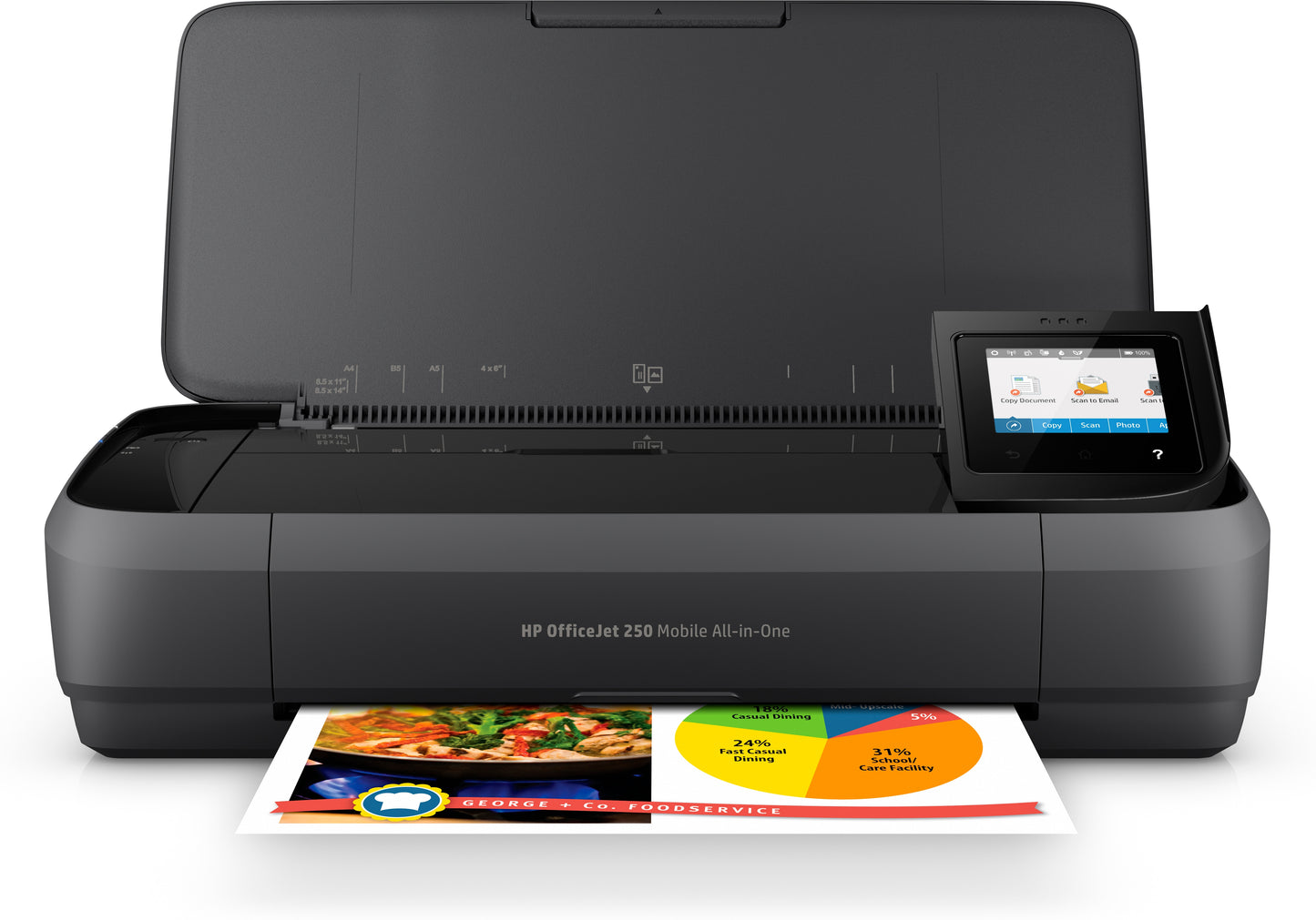 HP MULTIF. INK A4 COLORE, OFFICEJET MOBILE 250, 8PPM 4800X1200DPI, USB/WIFI, PORTATILE, 3 IN 1 [CZ992A]