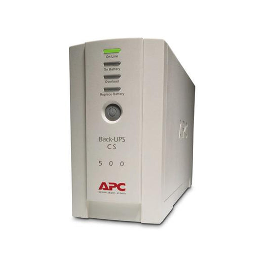 APC Back-UPS Sistema de alimentación ininterrumpida (UPS) En espera (fuera de línea) 0,5 kVA 300 W 4 salidas de CA [BK500EI]