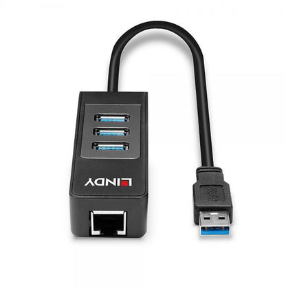 Lindy 43176 hub di interfaccia USB 3.2 Gen 1 (3.1 Gen 1) Type-A 5000 Mbit/s Nero [LINDY43176]