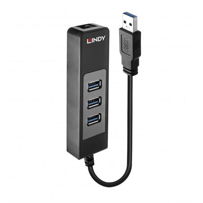 Lindy 43176 hub di interfaccia USB 3.2 Gen 1 (3.1 Gen 1) Type-A 5000 Mbit/s Nero [LINDY43176]