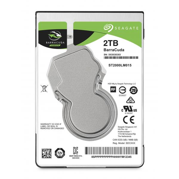 Seagate Barracuda 2.5" disco rigido interno 2 TB 5400 Giri/min 128 MB 2.5" Serial ATA III [ST2000LM015]