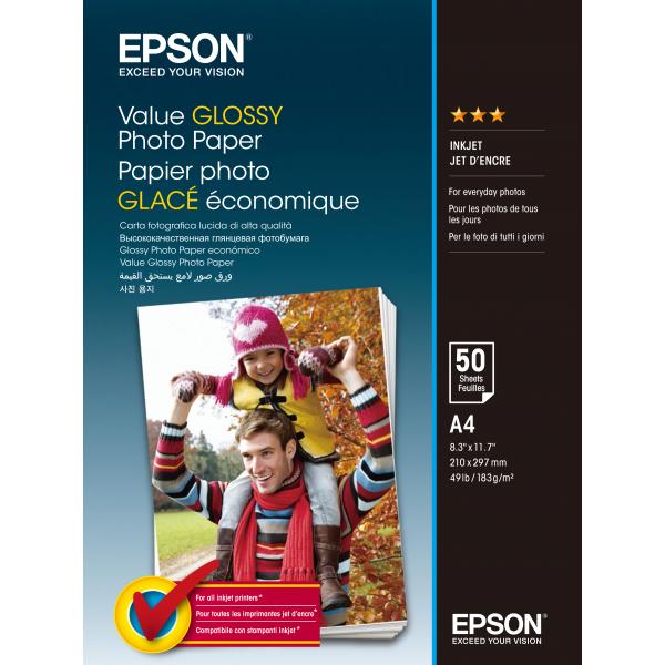 Epson Value Glossy Photo Paper - A4 - 50 Fogli [C13S400036]