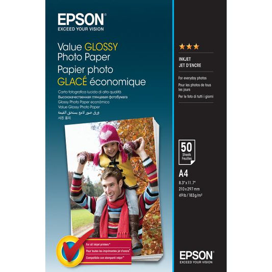 Epson Value Glossy Photo Paper - A4 - 50 Fogli [C13S400036]