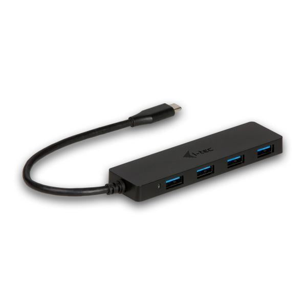 i-tec Advance C31HUB404 interface hub USB 3.2 Gen 2 (3.1 Gen 2) Type-C 5000 Mbit/s Black [C31HUB404]