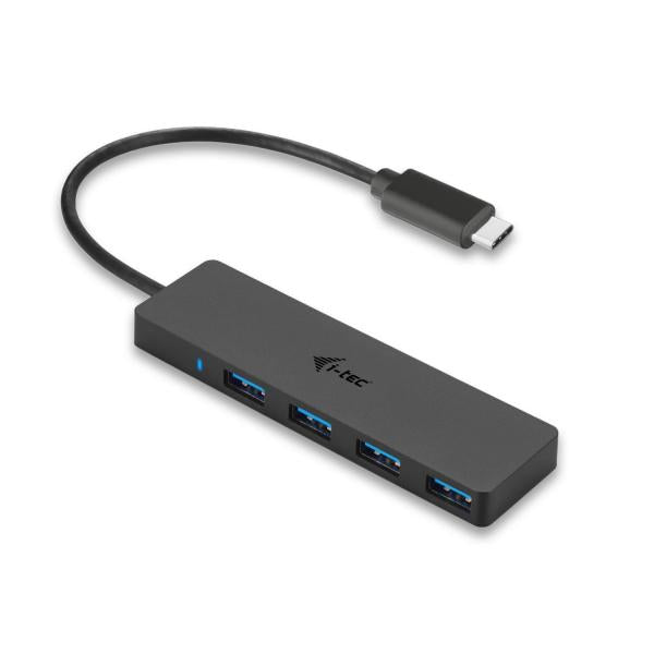 i-tec Advance C31HUB404 interface hub USB 3.2 Gen 2 (3.1 Gen 2) Type-C 5000 Mbit/s Black [C31HUB404]