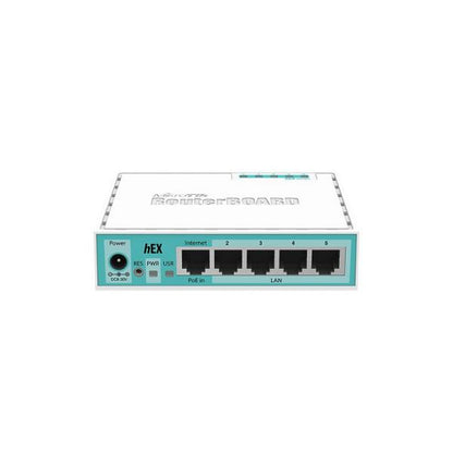 MikroTik, hEX, RouterBOARD hEX 5x Gigabit Ethernet, Dual Core 880MHz CPU, 256MB RAM, USB, microSD, RouterOS L4 RB750Gr3 [RB750Gr3]