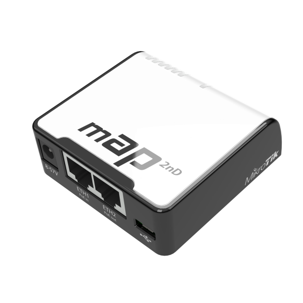 MikroTik, mAP, RouterBOARD mAP with AR9531 650MHz CPU, 64MB RAM, 2xLAN, built, in 2.4Ghz 802.11bgn Dual Chain wireless RBmAP2nD [RBmAP2nD]