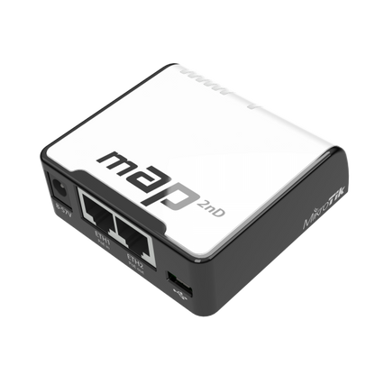 MikroTik, mAP, RouterBOARD mAP with AR9531 650MHz CPU, 64MB RAM, 2xLAN, built, in 2.4Ghz 802.11bgn Dual Chain wireless RBmAP2nD [RBmAP2nD]