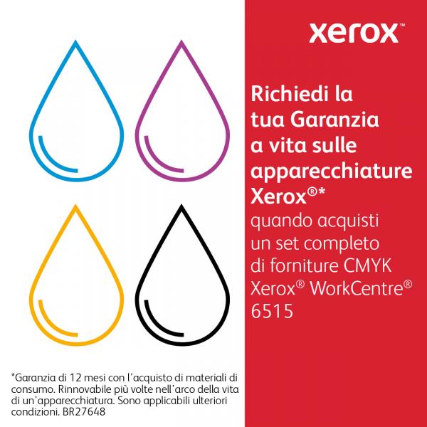 Xerox Cartucho de tóner cian de alta capacidad de 2400 páginas para Phaser 6510, WorkCentre 6515 (106R03477) [106R03477]