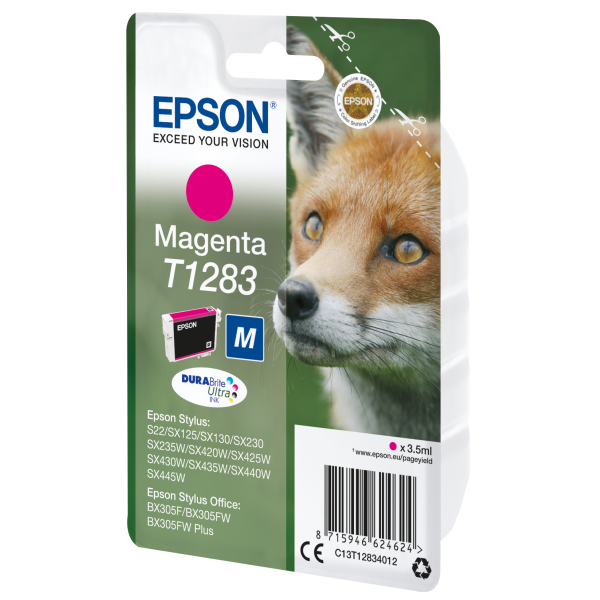 EPSON CART INK MAGENTA STYLUS S22/SX125/SX420W, SERIES M VOLPE [C13T12834012]