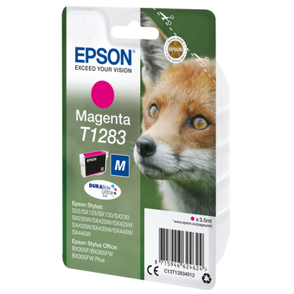 EPSON CART INK MAGENTA STYLUS S22/SX125/SX420W, SERIE M VOLPE [C13T12834012]