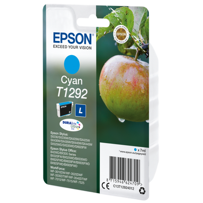 CARRITO DE TINTA EPSON CIAN PARA BX305F/320FW SX420W/425W, SERIE L APPLE [C13T12924012]