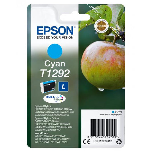EPSON CART INK CIANO PER BX305F/320FW SX420W/425W, SERIE L MELA [C13T12924012]