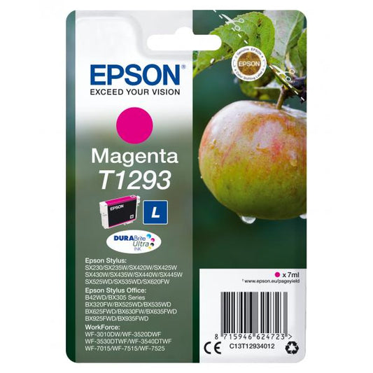 EPSON CART INK MAGENTA BX 305F 320FW SX420W 425W, SERIE L MELA [C13T12934012]