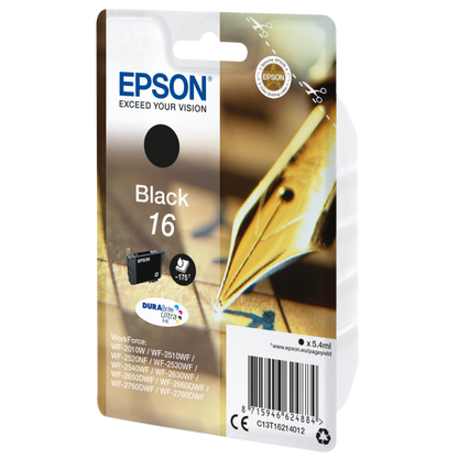 Epson Cartucho Bolígrafo y Crucigrama Bolígrafo y Crucigrama Negro DURABrite Ultra 16 Tintas [C13T16214012]