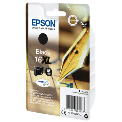 EPSON CART INK XL NERO PER WF-2510WF, WF-2520NF, WF-2530WF WF-2540WF SERIE 16XL PENNA E CRUCIVERBA [C13T16314012]