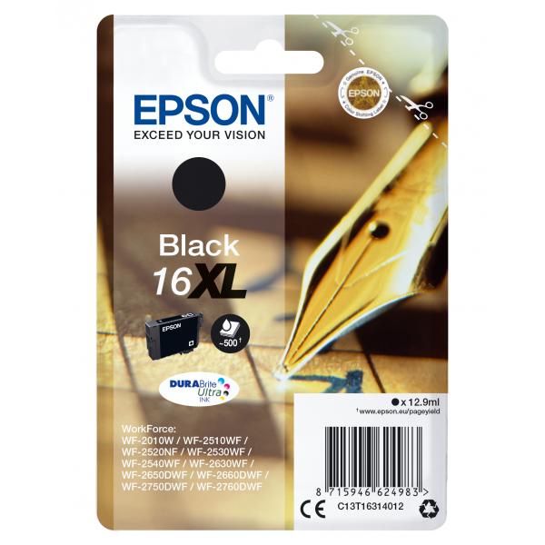 EPSON CART INK XL NERO PER WF-2510WF, WF-2520NF, WF-2530WF WF-2540WF SERIE 16XL PENNA E CRUCIVERBA [C13T16314012]