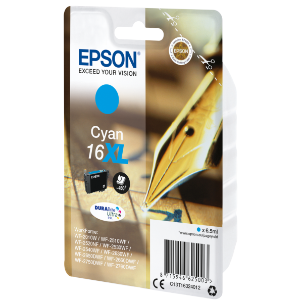 Cartucho Epson Bolígrafo y Crucigrama Bolígrafo y Crucigrama Cian Tintas DURABrite Ultra 16XL [C13T16324012]