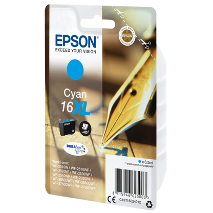 Cartucho Epson Bolígrafo y Crucigrama Bolígrafo y Crucigrama Cian Tintas DURABrite Ultra 16XL [C13T16324012]