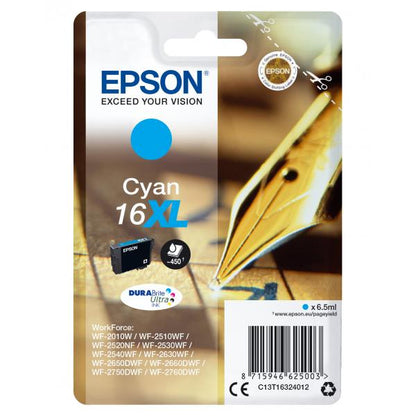 Cartucho Epson Bolígrafo y Crucigrama Bolígrafo y Crucigrama Cian Tintas DURABrite Ultra 16XL [C13T16324012]