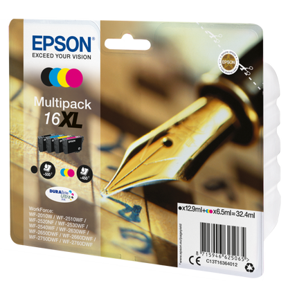 EPSON MULTIPACK XL PER WF-2510WF, WF-2520NF, WF-2530WF WF-2540WF SERIE 16 PENNA E CRUCIVERBA [C13T16364012]