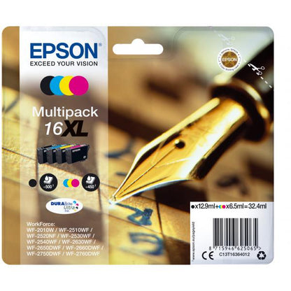 EPSON MULTIPACK XL PER WF-2510WF, WF-2520NF, WF-2530WF WF-2540WF SERIE 16 PENNA E CRUCIVERBA [C13T16364012]